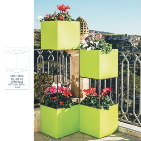 Struttura metallica 80 cm per vaso Cube MONACIS -2