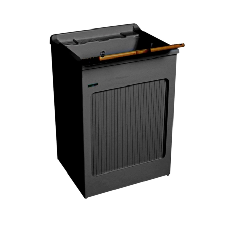 Mobile lavatoio 60x60x87h cm con vasca Lavacril Colavene nero -2