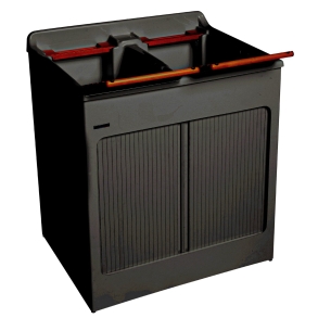 Mobile lavatoio 80x60x84h cm con vasca Lavacril Colavene nero -1