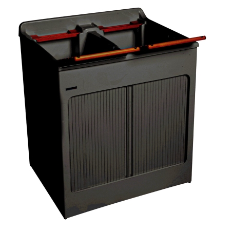 Mobile lavatoio 80x60x84h cm con vasca Lavacril Colavene nero -1