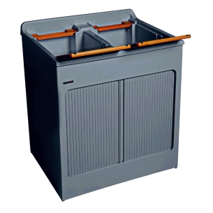 Mobile lavatoio 80x60x84h cm con vasca Lavacril Colavene grigio -1