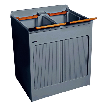 Mobile lavatoio 80x60x84h cm con vasca Lavacril Colavene grigio -1