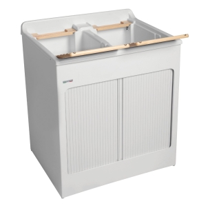 Mobile lavatoio 80x60x84h cm con vasca Lavacril Colavene bianco -1