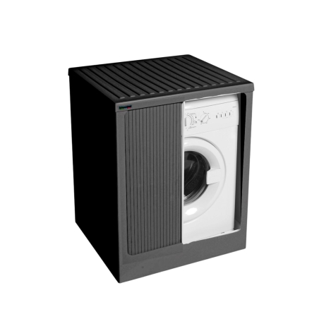 Mobile copri lavatrice 72x68x91h cm con serranda nero Lavacril Box Colavene -2