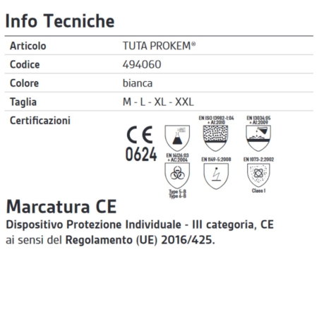 Tuta monouso bianca con cappuccio Prokem Neri -3