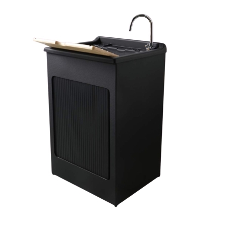 Mobile lavatoio 45x50x87h cm con vasca Lavacril Colavene nero -1