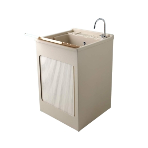 Mobile lavatoio 45x50x87h cm con vasca Lavacril Colavene avorio -1