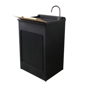 Mobile lavatoio 50x50x87h cm con vasca Lavacril Colavene nero -1