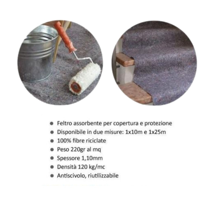 Telo in feltro 25 metri lineari 220gr/mq -2