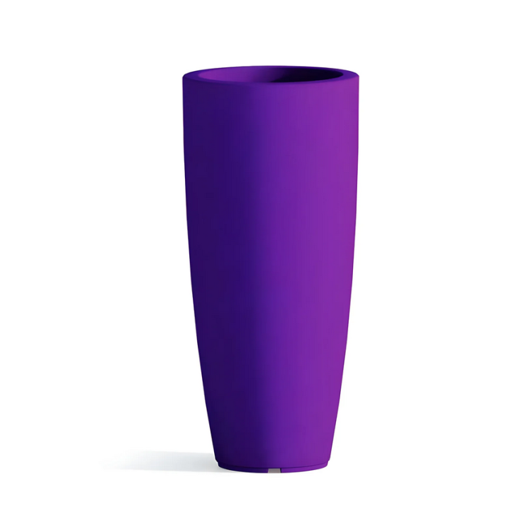 Portavaso da esterno in polietilene 70cm Stilo Round Monacis -11