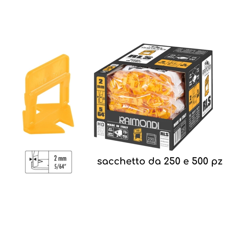Distanziatori autolivellanti 2 mm Raimondi RLS HD -2