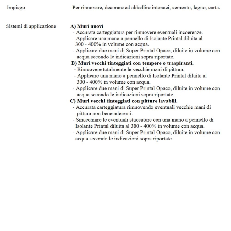 copy of Pittura per interni lavabile opaca Super Printal Opaco -2