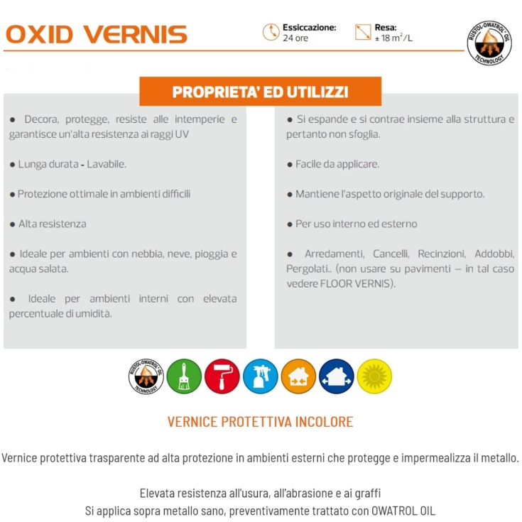 Vernice impermeabilizzante protettiva per metallo Oxid Vernis Satinato Owatrol -2