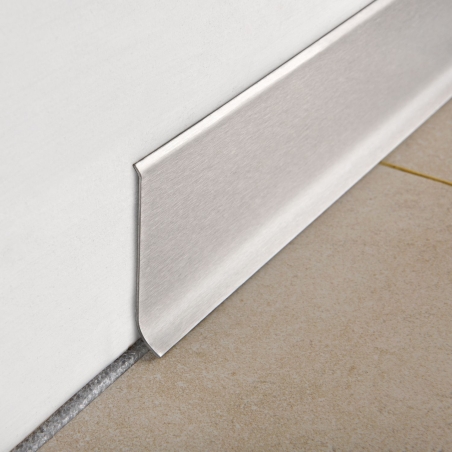 Battiscopa acciaio inox satinato 200 cm Progress Profiles BTACS -3