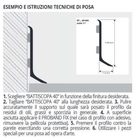 Battiscopa alluminio anodizzato argento 200 cm Progress Profiles BTACS -2