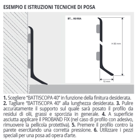 Battiscopa alluminio anodizzato argento 200 cm Progress Profiles BTACS -5
