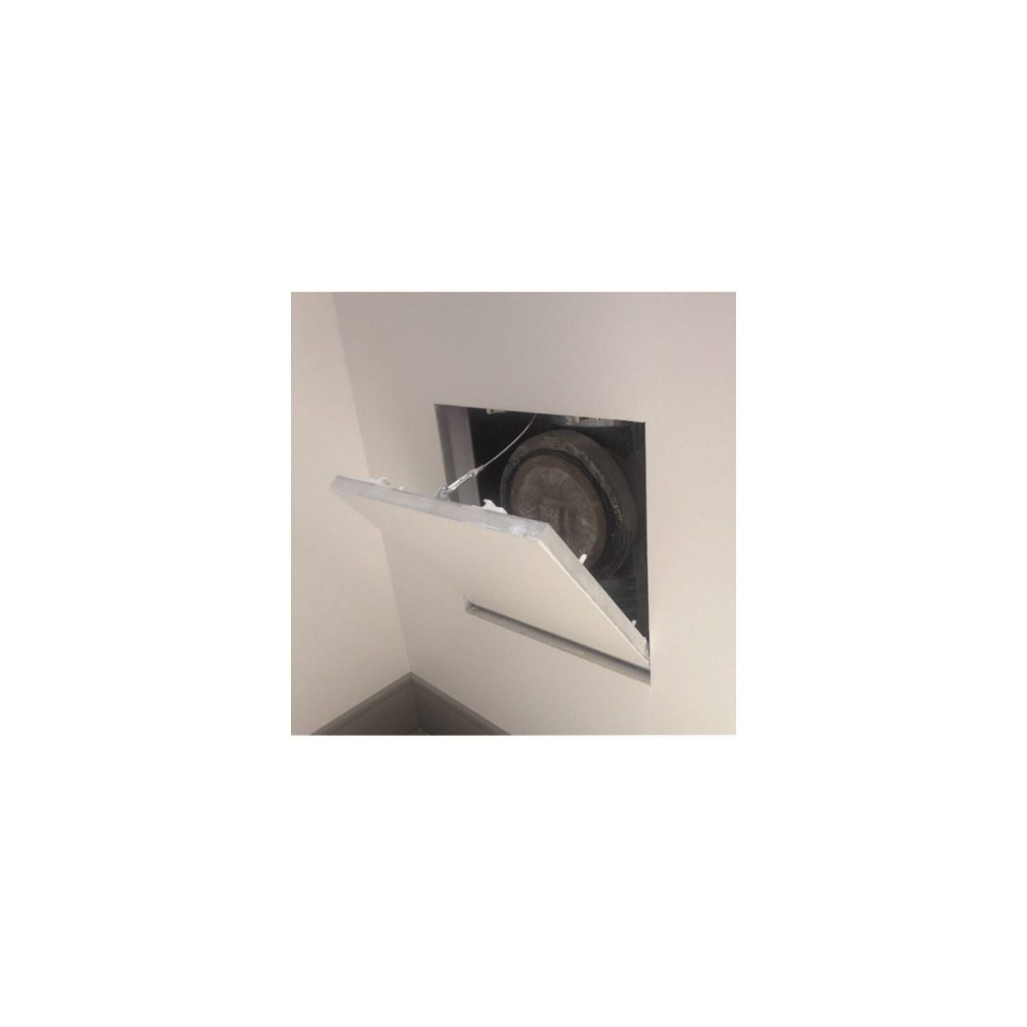 Botola - sportello di ispezione in cartongesso con asole con apertura push  pull- ripresa d'aria per aereazione - passaggio aria parete e soffitto (cm.  100 x h. 30) : : Fai da te