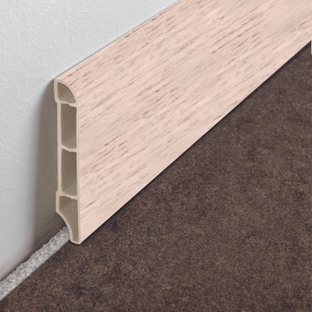 Battiscopa Rovere Bianco 250 cm H 70 mm Progress Profiles 7011 BTEPR -1