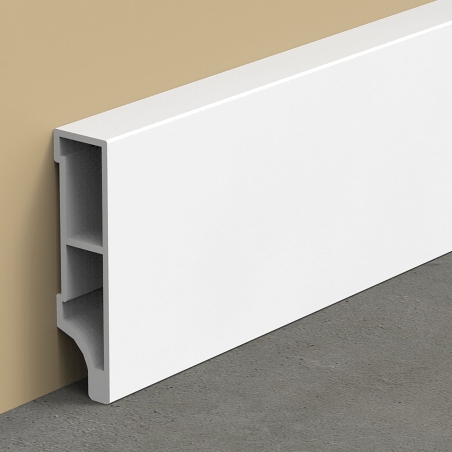 Battiscopa Bianco 240 cm H 40 mm Progress Profiles 4010 BTEPR -1