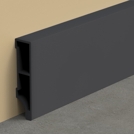 Battiscopa Nero 240 cm H 40 mm Progress Profiles 4010 BTEPR -1