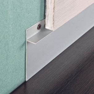 Battiscopa per cartongesso 200 cm All An Argento Progress Profiles Proskirting Ins -1