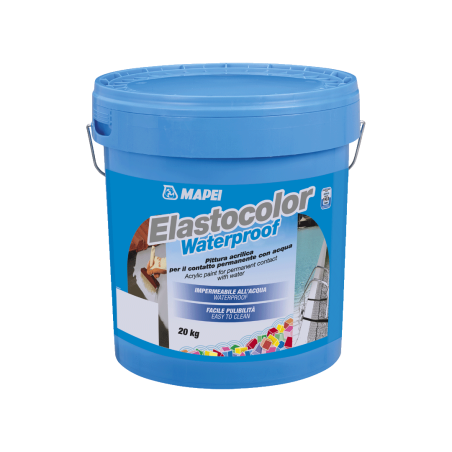 Pittura acrilica impermeabile all'acqua Elastocolor Waterproof Mapei 20 kg -1