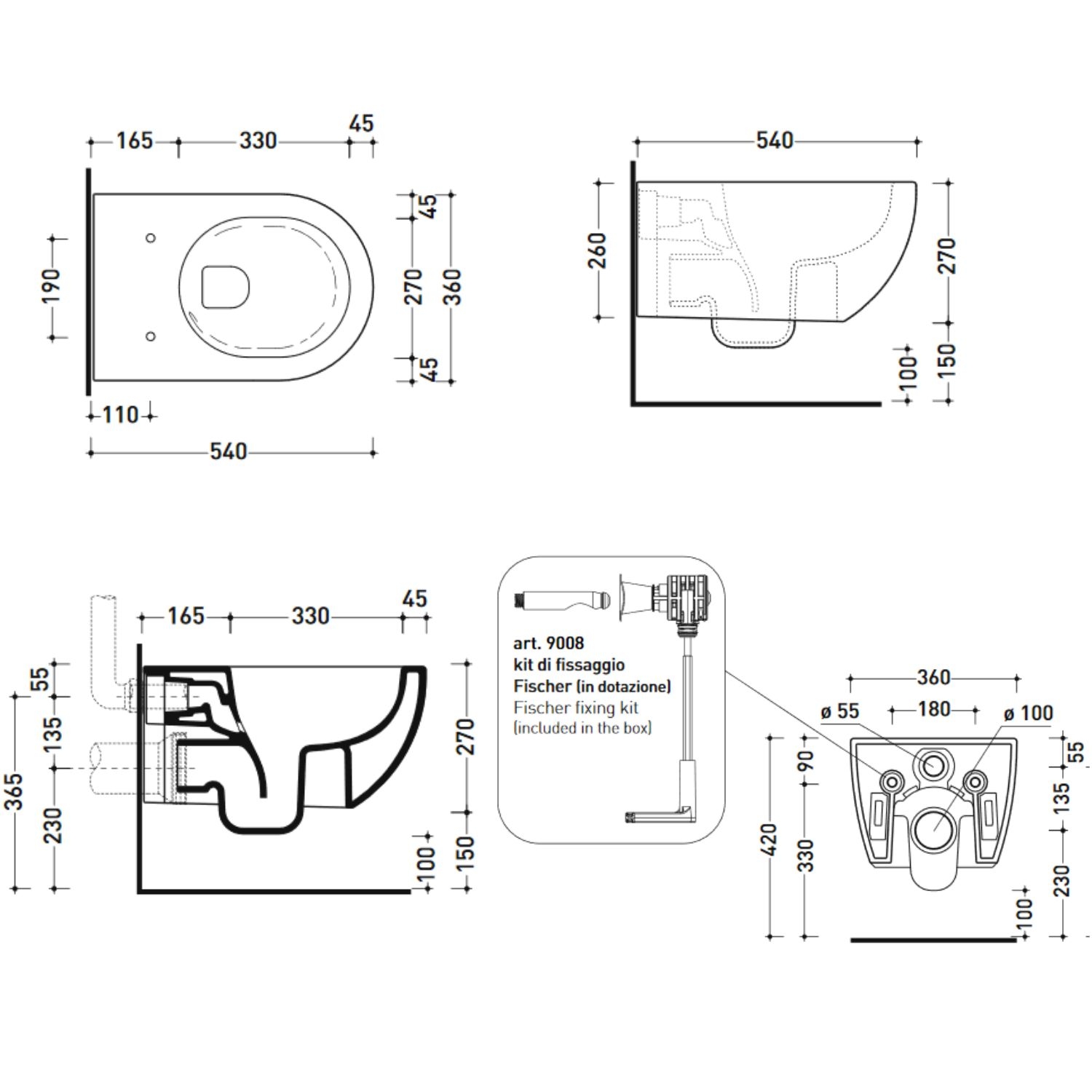 Flaminia - Vaso sospeso App - AP118G