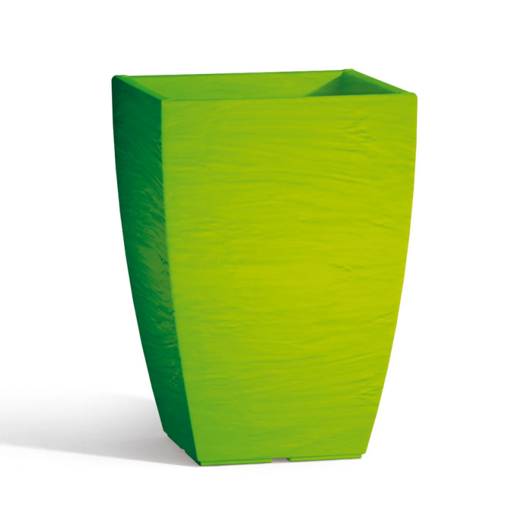 Vaso giardino colorato 38cm in polietilene Adone Square Monacis -8