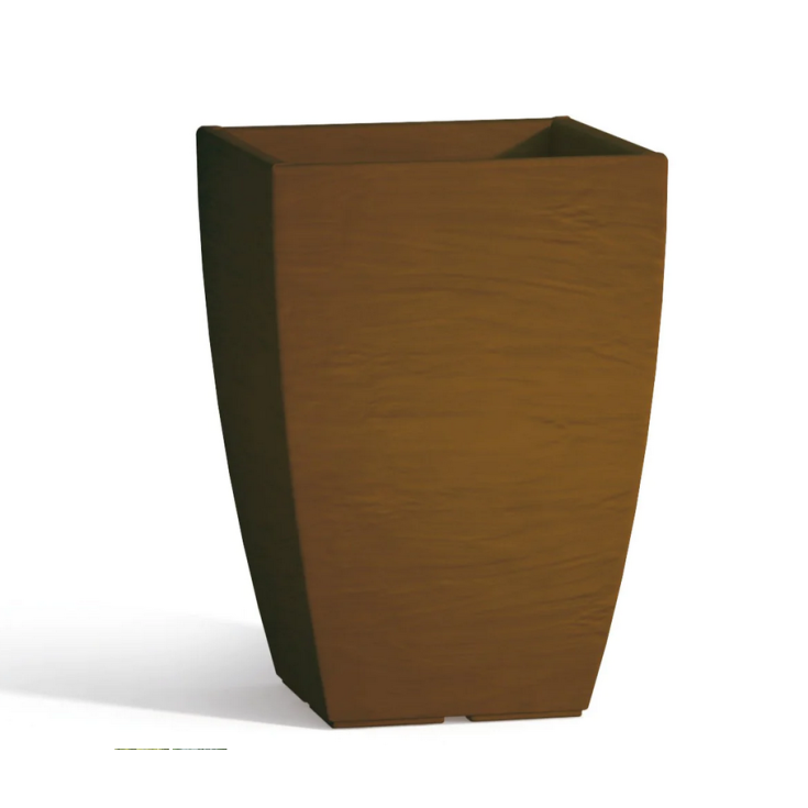 Vaso giardino colorato 38cm in polietilene Adone Square Monacis -9