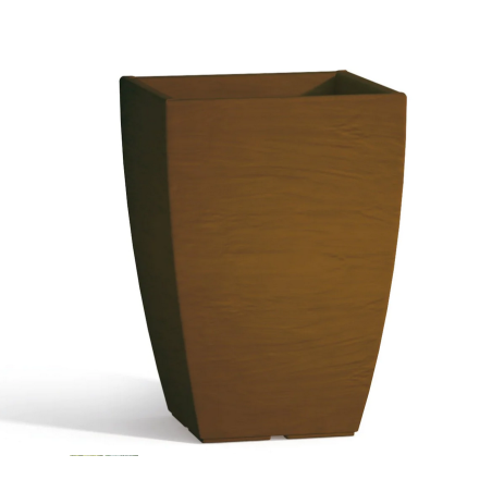 Vaso giardino colorato 38cm in polietilene Adone Square Monacis -9