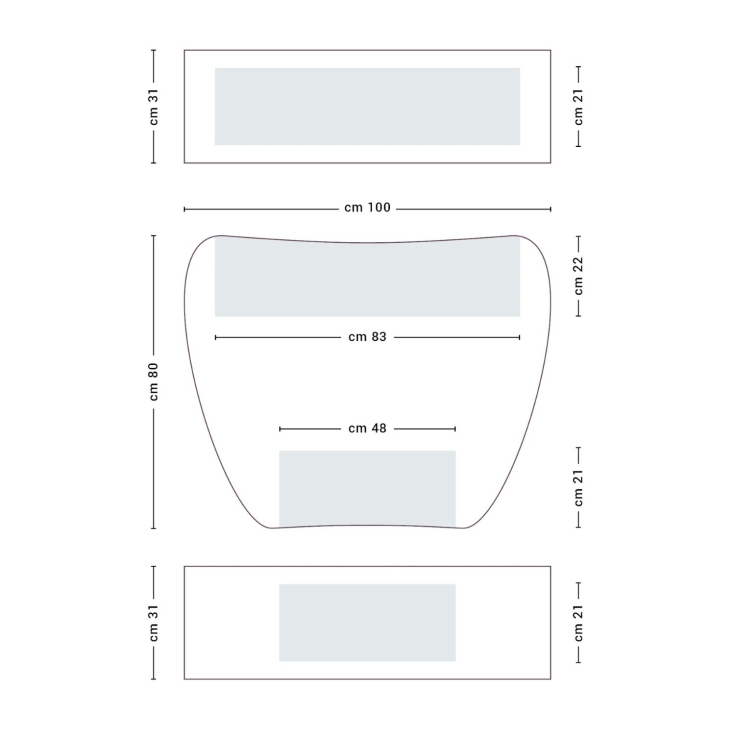Fioriera da giardino in polietilene alta 80cm Heart Monacis -11