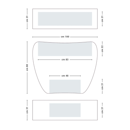 Fioriera da giardino in polietilene alta 80cm Heart Monacis -11