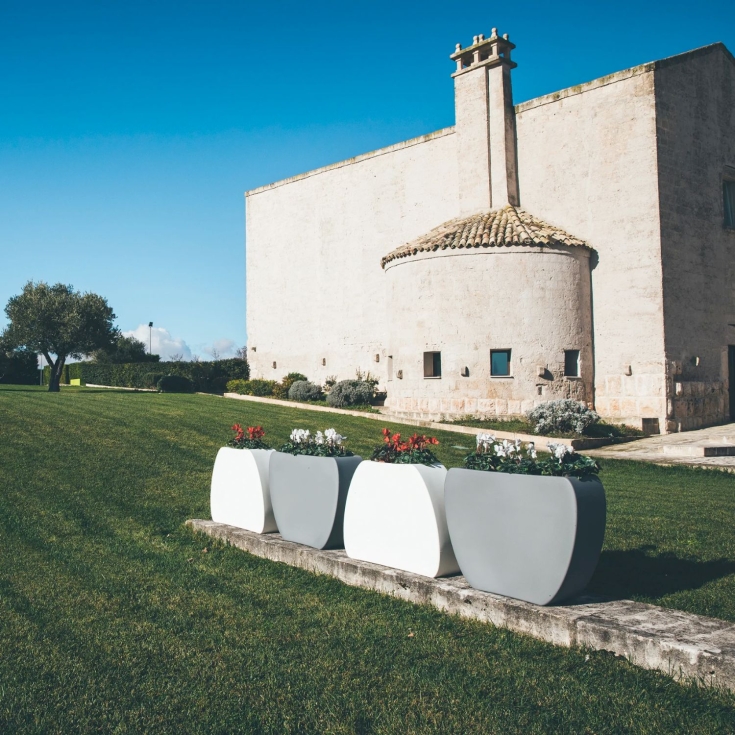 Fioriera da giardino in polietilene alta 80cm Heart Monacis -3