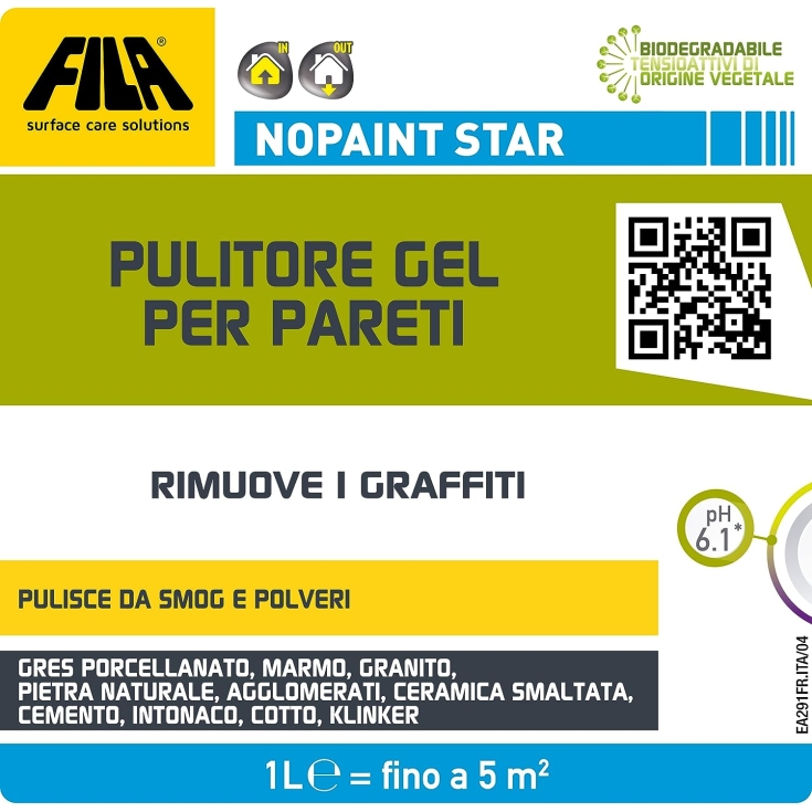 Detergente per pareti gel 1 lt Nopaint Star Fila -2
