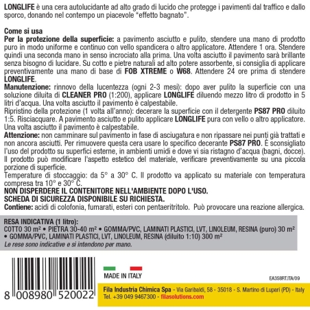 Cera protettiva effeto lucido Longlife Fila -3