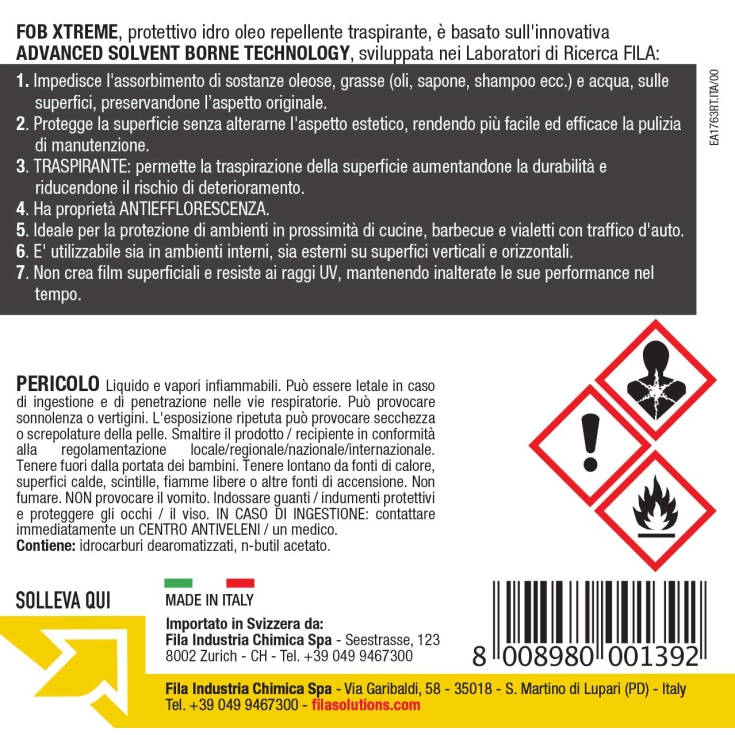 Detergente protettivo antimacchia Fob xtreme Fila 1 Lt -3