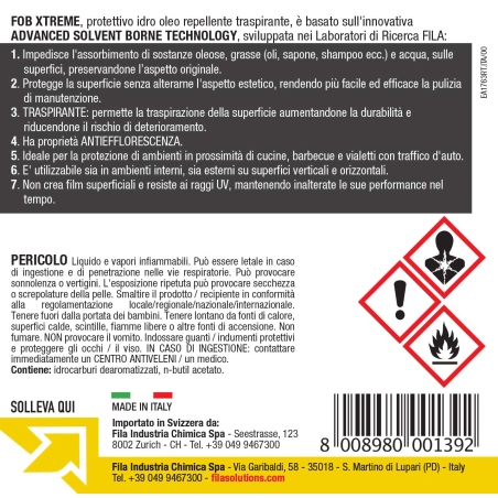 Detergente protettivo antimacchia Fob xtreme Fila 1 Lt -3