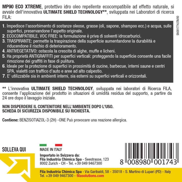 Protettivo antimacchia 1 lt Fila MP90 Eco Xtreme -3