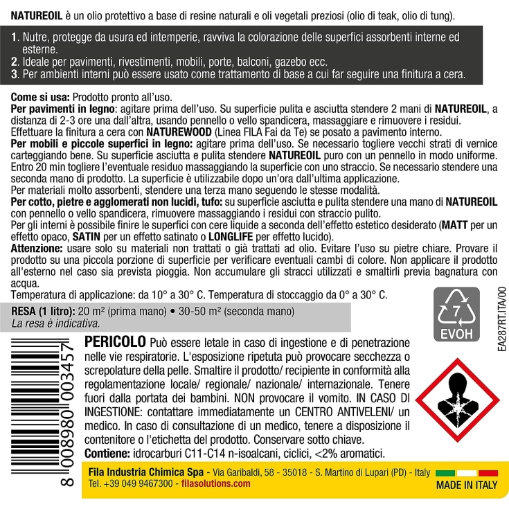 Protettivo ravvivante di base 1 lt Natur Oil Fila -3
