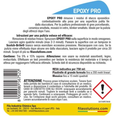 Pulitore istantaneo stucco epossidico fresco Epoxy Pro Fila 75ml -3