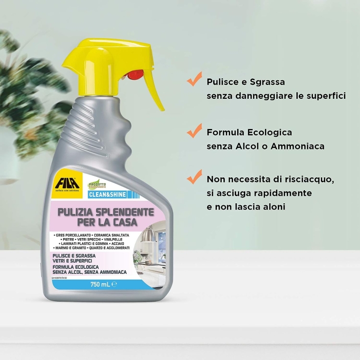 Detergente per superfici Clean&Shine Fila 750ml -4
