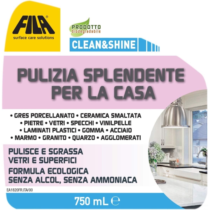 Detergente per superfici Clean&Shine Fila 750ml -2