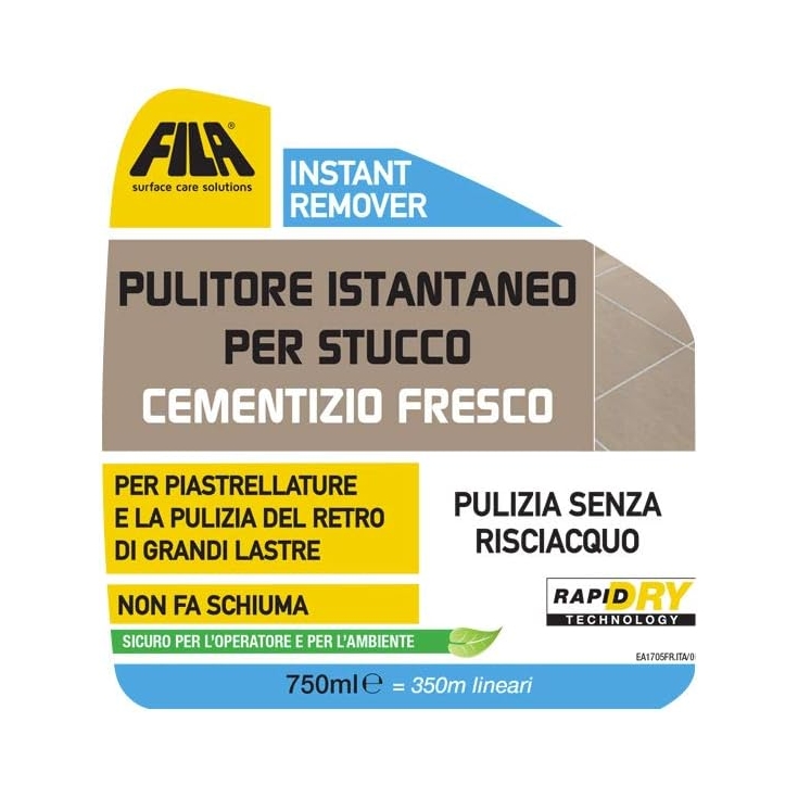 Pulitore per stucco cementizio Instant Remover 750 ml FilaFILA