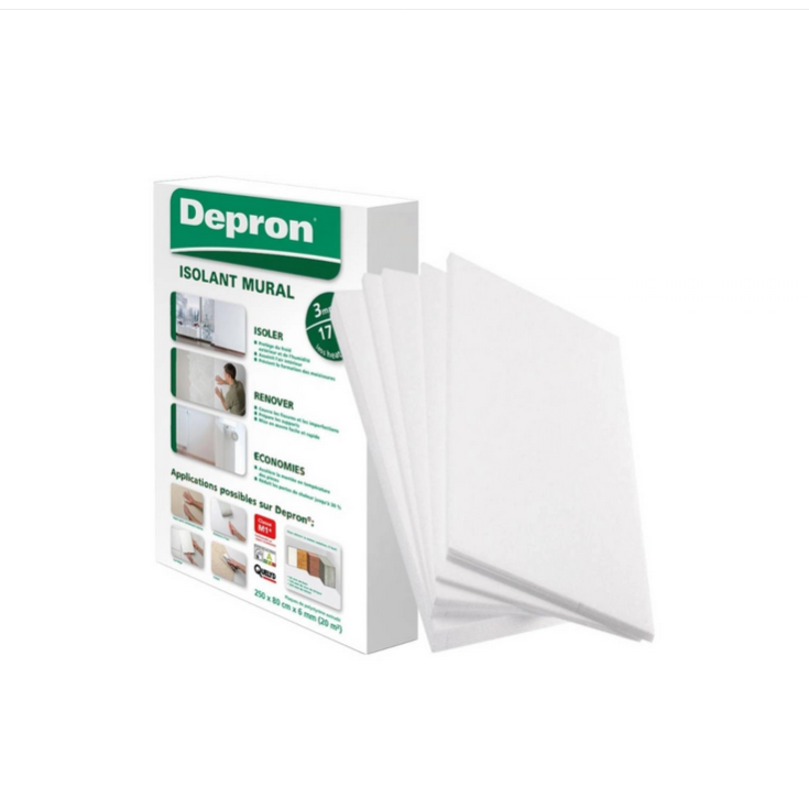 Depron 10 PANNELLI ISOLANTI TERMICI PER EDILIZIA CASA cm 80x125 6 mm. 10 MQ