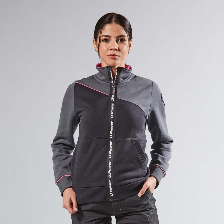 Sweatshirt de travail femme gris U-Power URANUS LADY -4