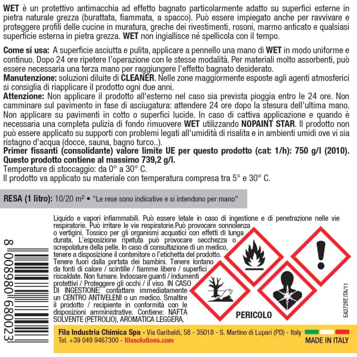 Protettivo consolidante effetto bagnato Fila Wet 1 LtFILA