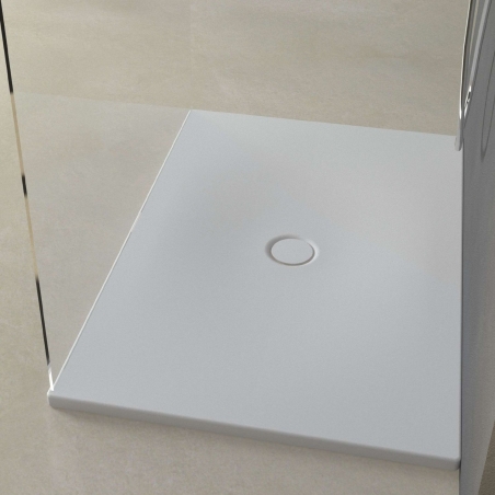 Piatto doccia 90x70 cm bianco opaco porcellana Garda Aquana -1