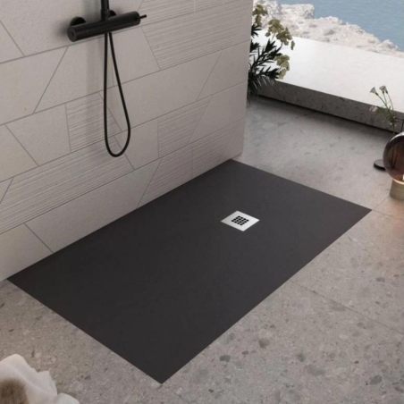 Piatto doccia 140x90 cm antracite Como Aquana -1