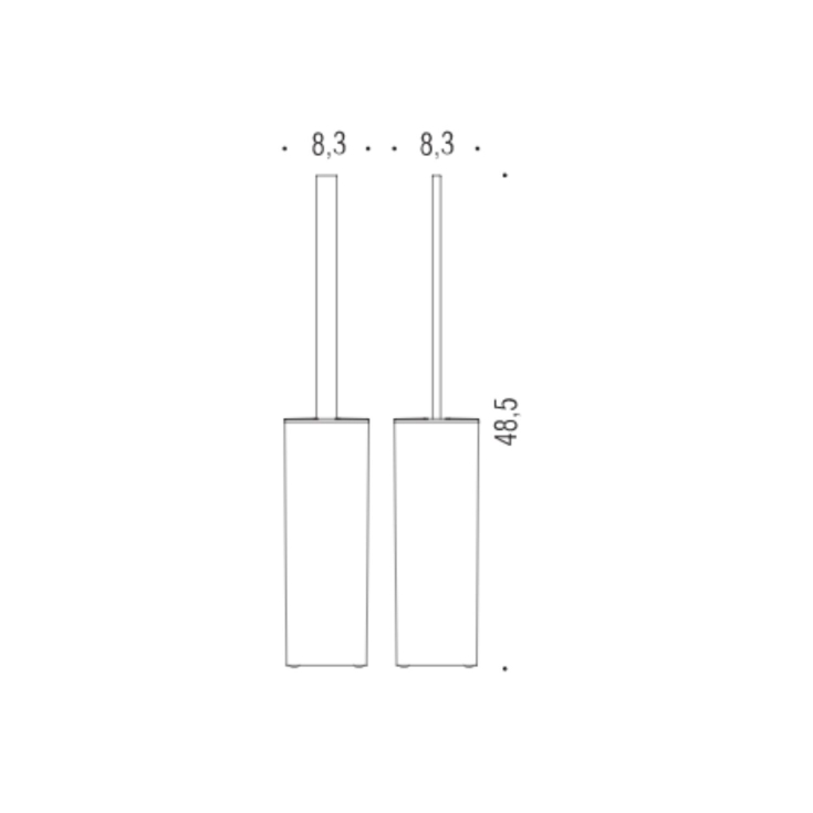 Porta scopino quadro a pavimento Basic Q Colombo B3706 -4