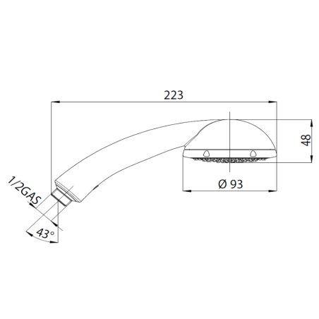 Doccetta 3 getti B00151 Duetto Rain Bossini -2